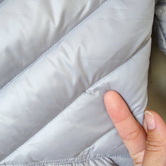 BETSEY JOHNSON Lightweight Quilted Puffer Jacket Down Jacket Lightweight Silver - Picture 8 of 12